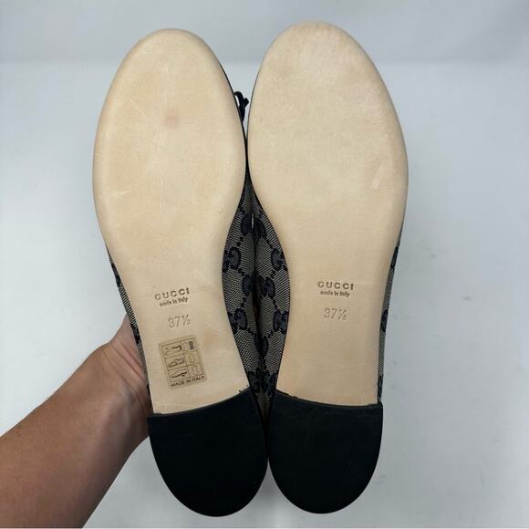 Gucci GG Canvas Ballet Flats EU 37.5 - Picture 3 of 13